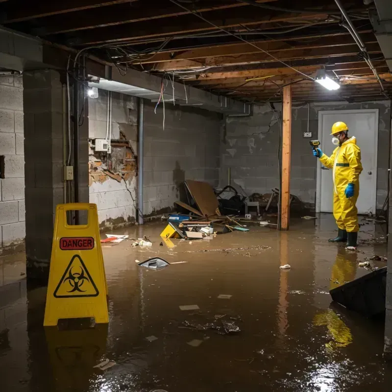 Flooded Basement Electrical Hazard in Dover, PA Property